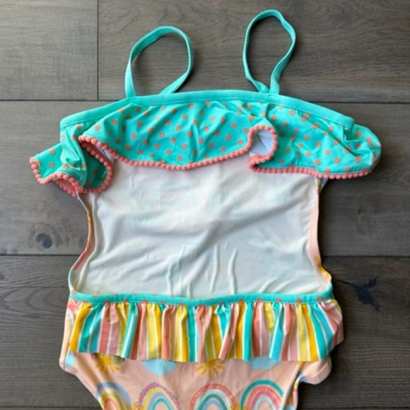 MATILDA JANE GIRLS BRAND NEW RAINBOW OPEN BACK SWIMSUIT SWIMWEAR - Picture 3 of 4
